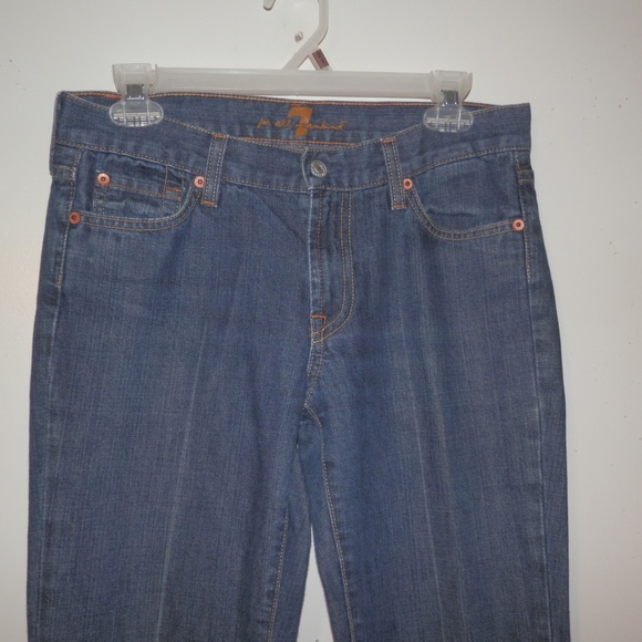 7 For All Mankind 28 x 31.5 Low Rise Bootcut Jeans E490 - Picture 3 of 10